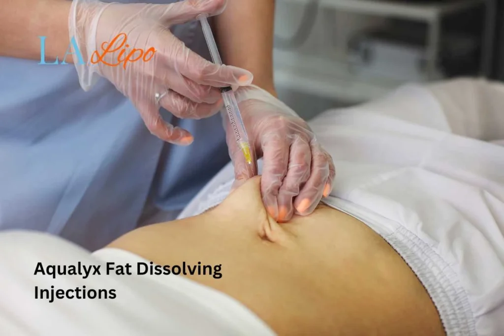 woman having fat dissolving injections Congleton in the stomach