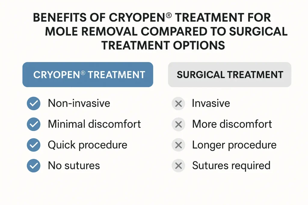 Benefits of professional mole-removal assessment at LA LIPO Congleton