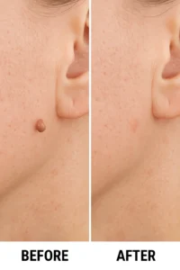 Skin tags removal Congleton before and after