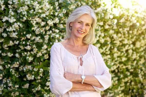 Older woman happy with urinary incontinence treatment Congleton